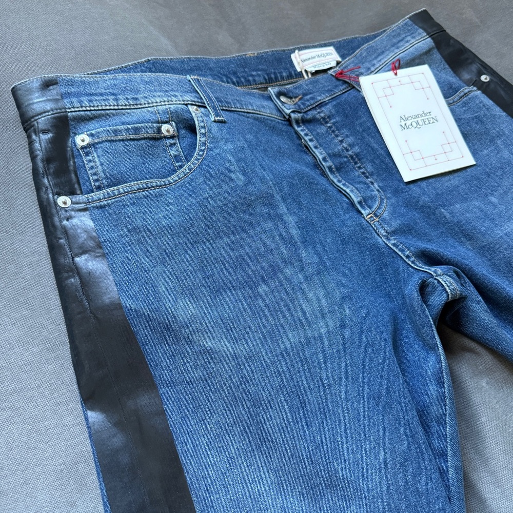 Alexander McQueen Side Tape Tapered Jeans NWT - Picture 4 of 8